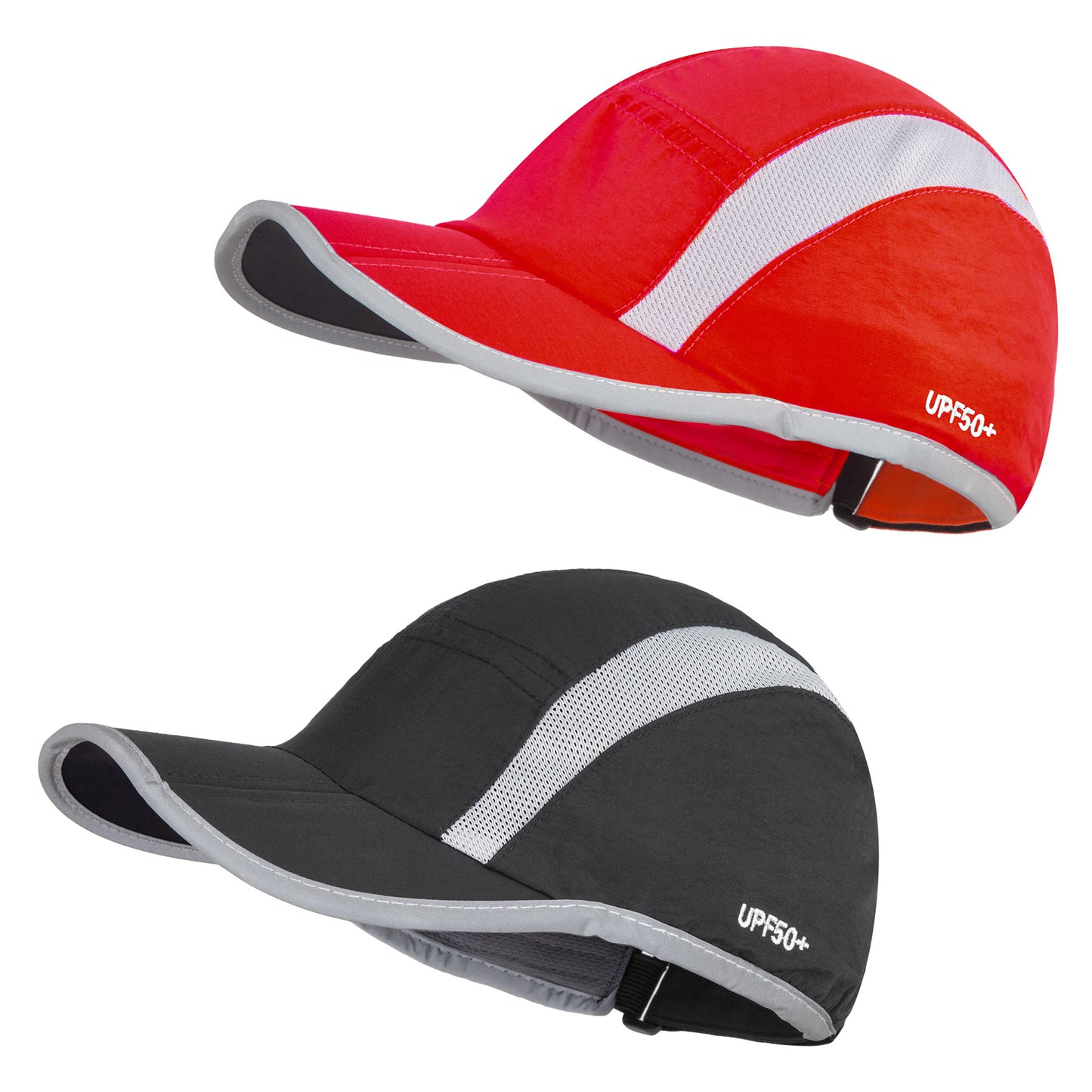 2 pack Foldable Sports Hat with UPF 50+ Sun Protection Baseball Cap for Men Women Running Cap Quick Dry Portable Hat