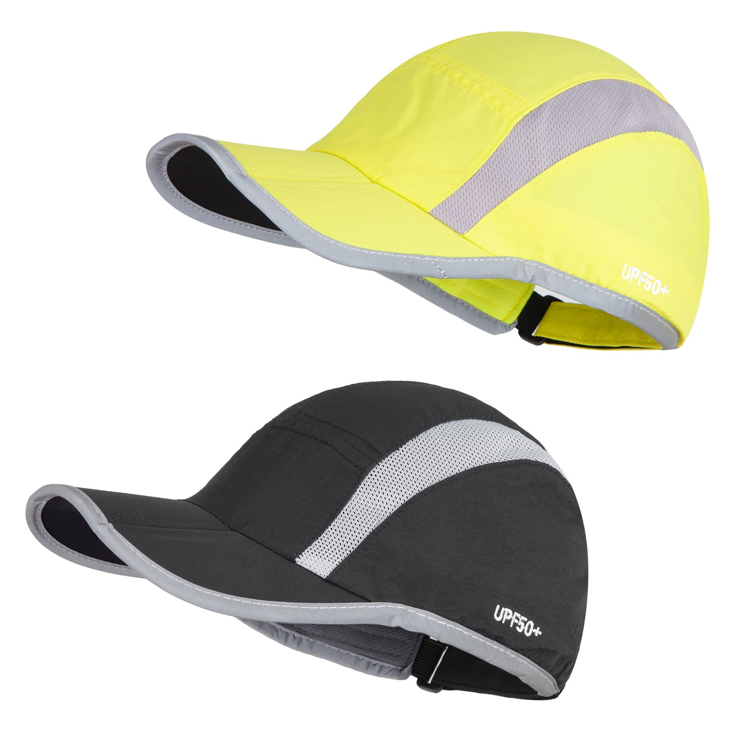 2 pack Foldable Sports Hat with UPF 50+ Sun Protection Baseball Cap for Men Women Running Cap Quick Dry Portable Hat