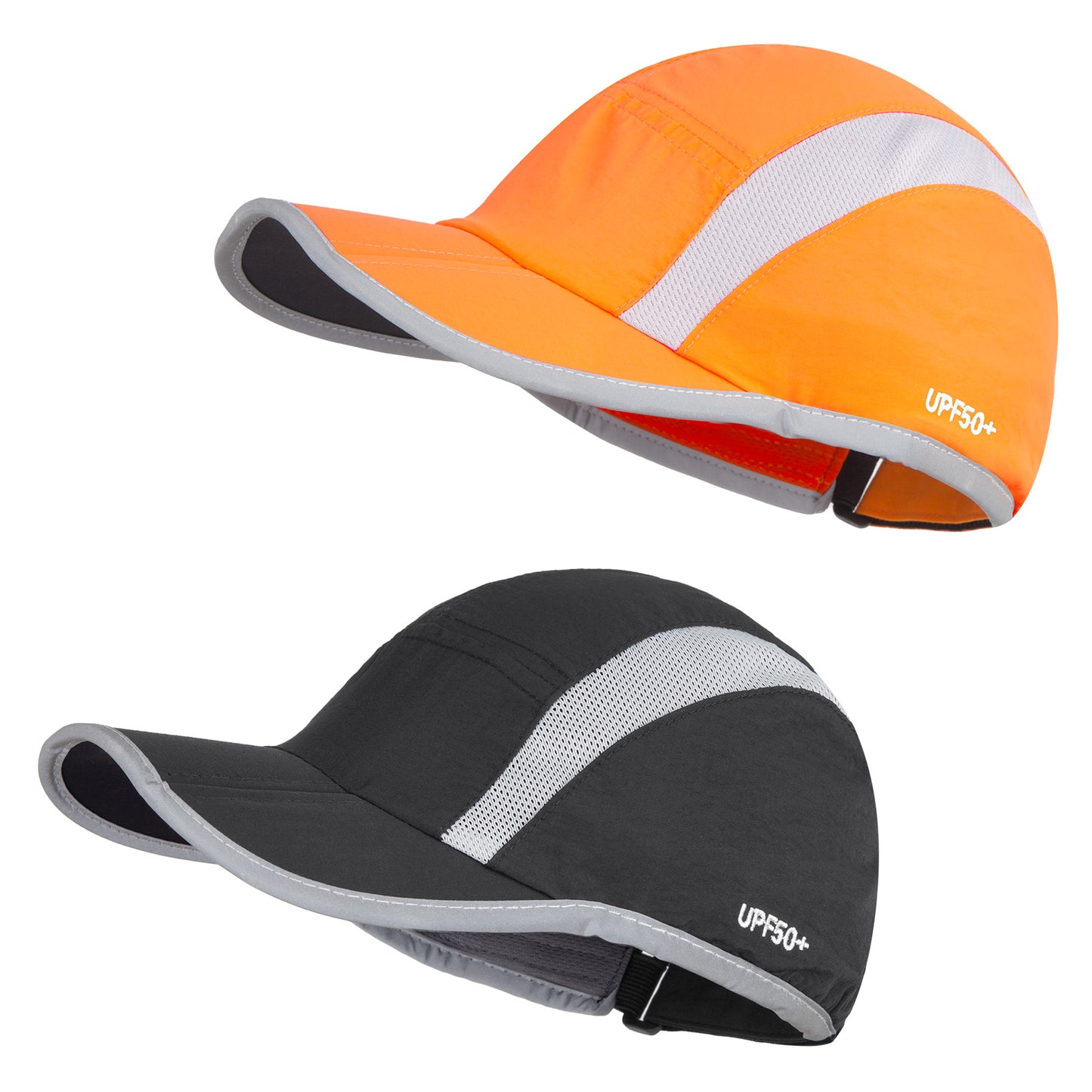 2 pack Foldable Sports Hat with UPF 50+ Sun Protection Baseball Cap for Men Women Running Cap Quick Dry Portable Hat