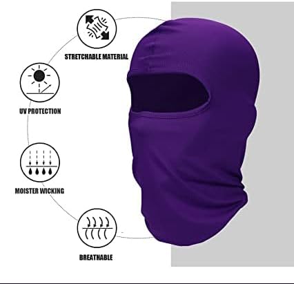 4 Pieces Balaclava Full Face Mask Ski Mask Neck Gaiter for Outdoor Sports Motorcycle Cycling UV Sun Protection Helmet Liner