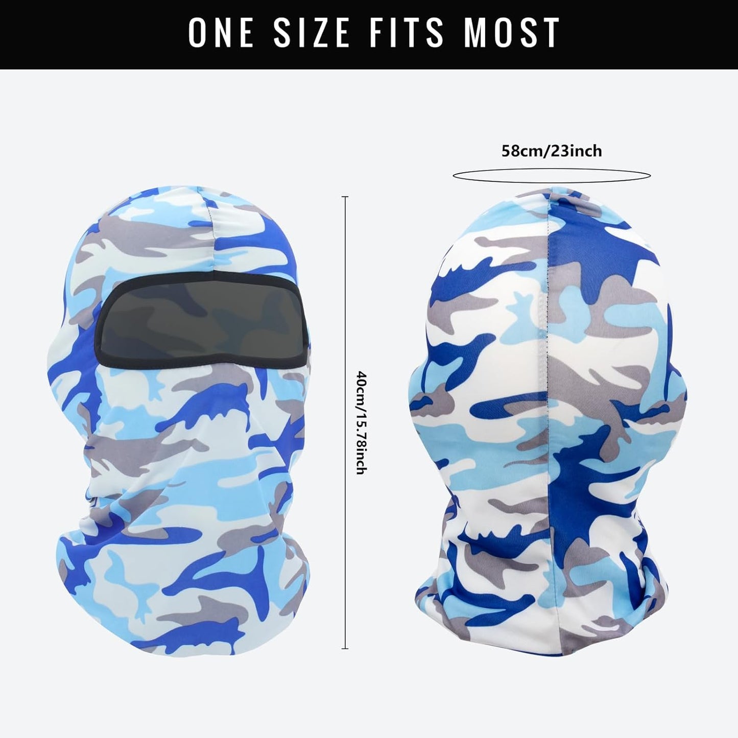 20 Pieces Balaclava Full Face Mask Ski Mask Neck Gaiter for Outdoor Sports Motorcycle Cycling UV Sun Protection Helmet Liner