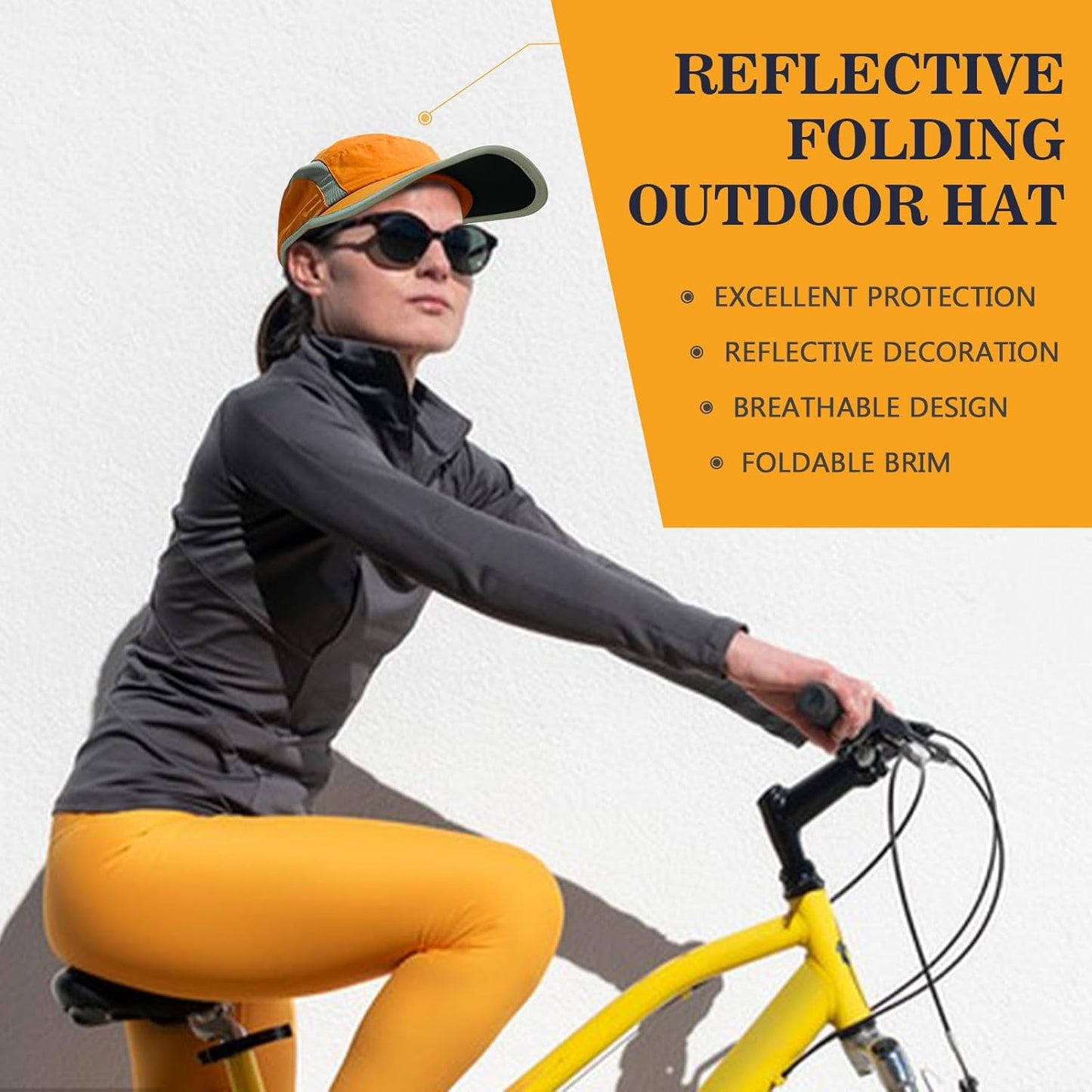 2 pack Foldable Sports Hat with UPF 50+ Sun Protection Baseball Cap for Men Women Running Cap Quick Dry Portable Hat