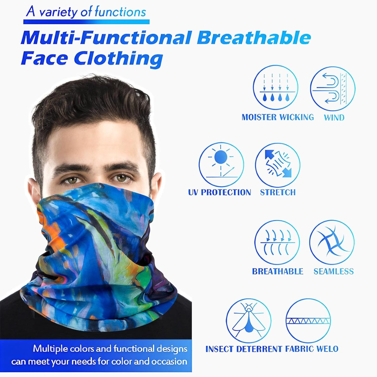 Breathable Face Scarf Mask Sun UV Protection Bandana